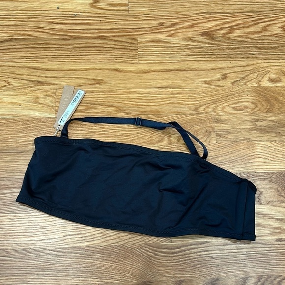 Skims recycled swim Bando bikini top onyx black women’s XL removable strap new - Picture 1 of 5